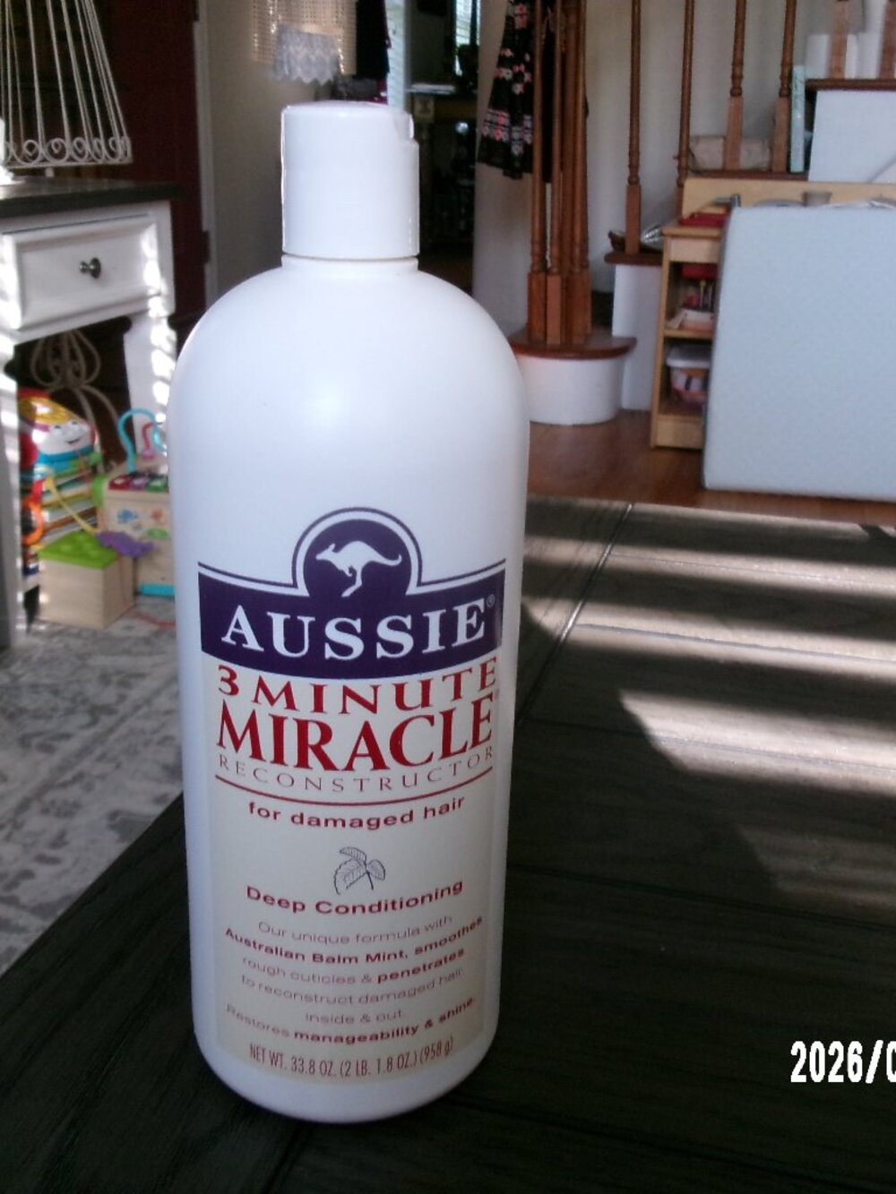 NEW Aussie 3 MINUTE MIRACLE  HAIR RECONSTRUCTOR / CONDITIONER 33.8 OZ 2 Lb. 2 OZ